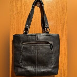 Coach Black Leather Shoulder Bag